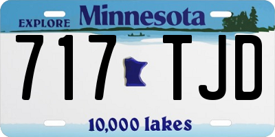 MN license plate 717TJD