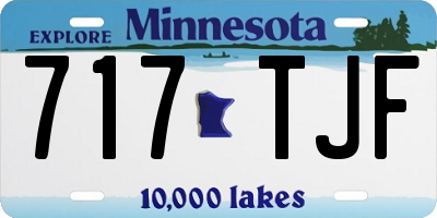 MN license plate 717TJF