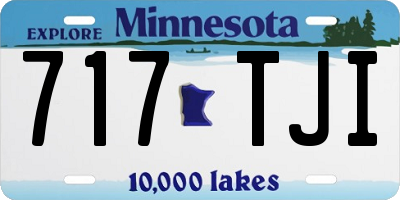 MN license plate 717TJI