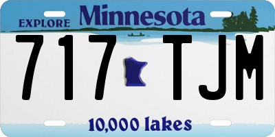 MN license plate 717TJM