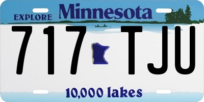 MN license plate 717TJU