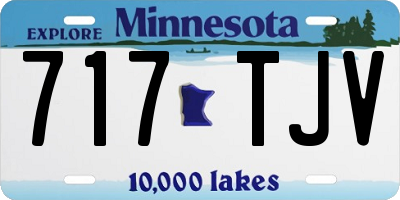 MN license plate 717TJV