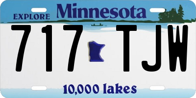MN license plate 717TJW