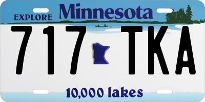 MN license plate 717TKA
