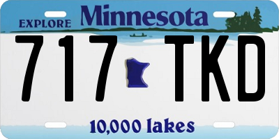 MN license plate 717TKD