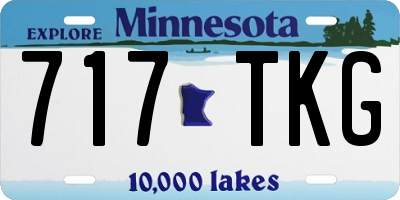 MN license plate 717TKG