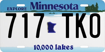 MN license plate 717TKO