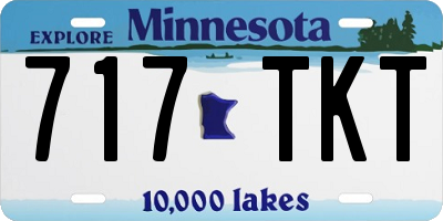 MN license plate 717TKT