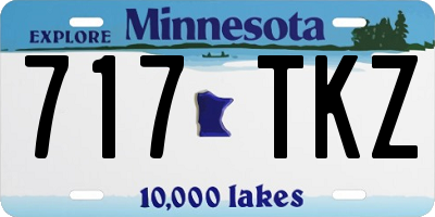 MN license plate 717TKZ