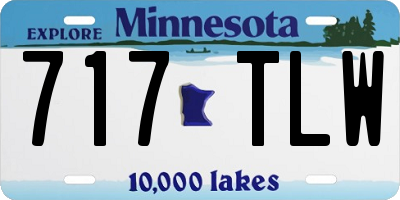 MN license plate 717TLW