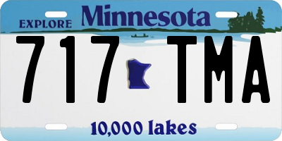 MN license plate 717TMA