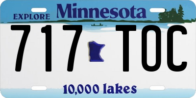 MN license plate 717TOC