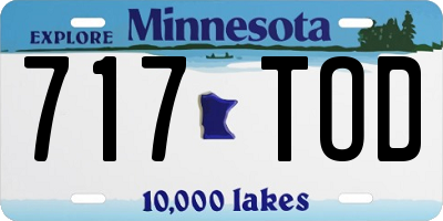 MN license plate 717TOD