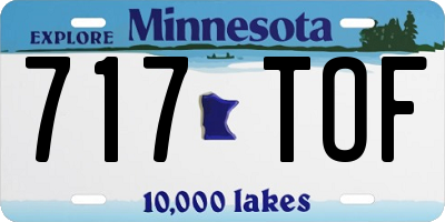 MN license plate 717TOF
