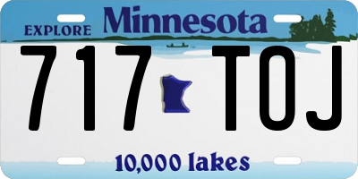 MN license plate 717TOJ