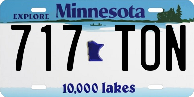 MN license plate 717TON