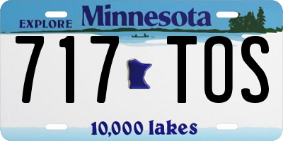 MN license plate 717TOS