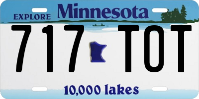 MN license plate 717TOT