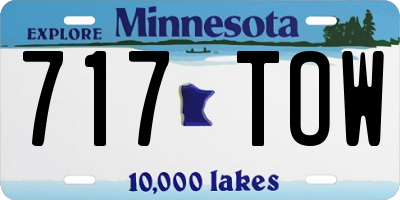 MN license plate 717TOW