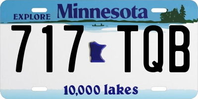 MN license plate 717TQB