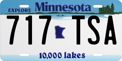 MN license plate 717TSA