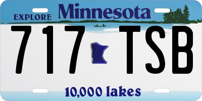 MN license plate 717TSB