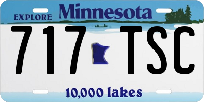 MN license plate 717TSC