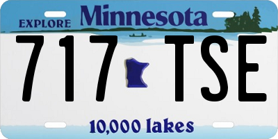 MN license plate 717TSE