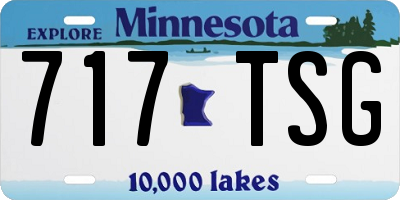MN license plate 717TSG