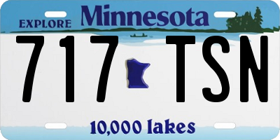 MN license plate 717TSN