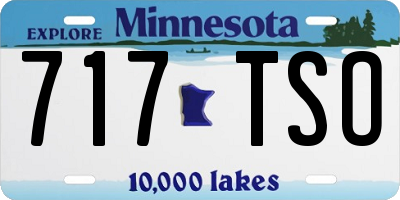 MN license plate 717TSO