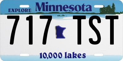 MN license plate 717TST