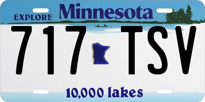 MN license plate 717TSV