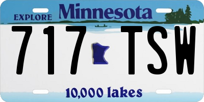 MN license plate 717TSW