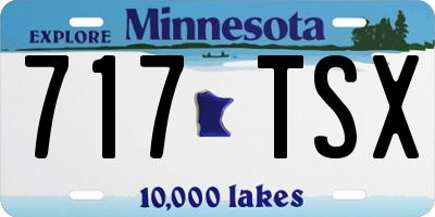MN license plate 717TSX