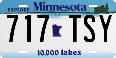 MN license plate 717TSY