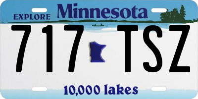 MN license plate 717TSZ
