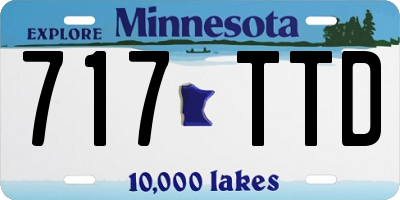 MN license plate 717TTD