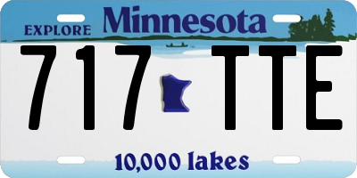 MN license plate 717TTE