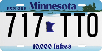 MN license plate 717TTO