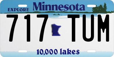 MN license plate 717TUM