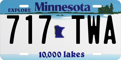 MN license plate 717TWA