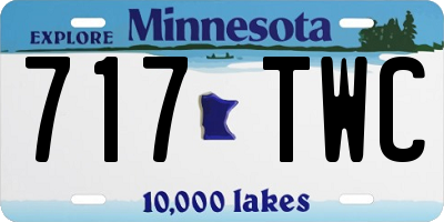 MN license plate 717TWC