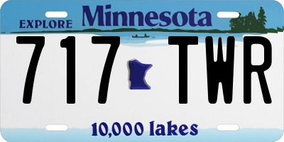 MN license plate 717TWR