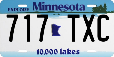 MN license plate 717TXC