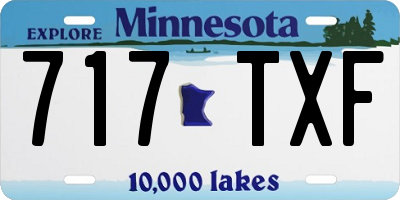 MN license plate 717TXF