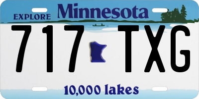 MN license plate 717TXG