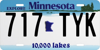 MN license plate 717TYK