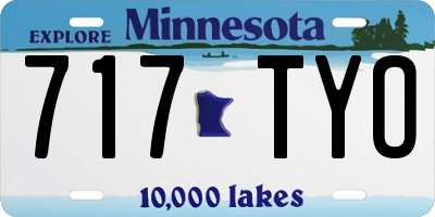 MN license plate 717TYO