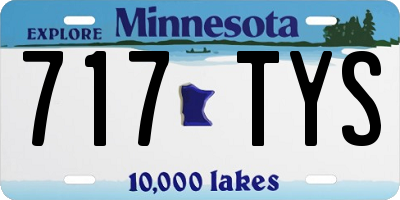 MN license plate 717TYS